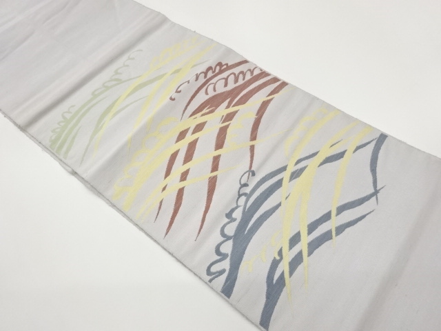 JAPANESE NAGOYA OBI / TSUMUGI / WOVEN ROUGH WAVE